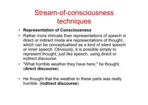 Stream-Of-Consciousness Techniques