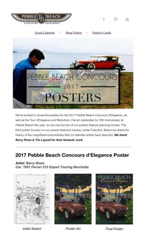 2017 Pebble Beach Concours D'elegance Poster