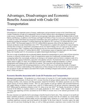 Advantages, Disadvantages and Economic Benefits Associated with Crude Oil Transportation