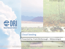 Cloud Seeding