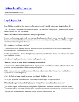 Legal Separation