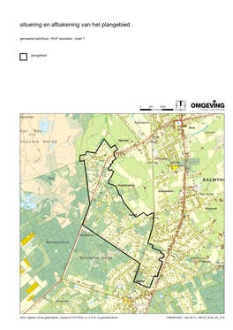 Situering En Afbakening Van Het Plangebied Gemeente Kalmthout - RUP 'Woonbos' - Kaart 1