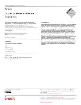 IMAGES of LEGAL HUMANISM Douglas J