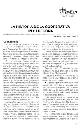 La Historia De La Cooperativa D'ulldecona