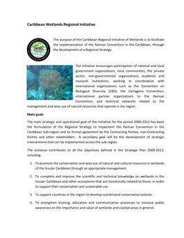 Caribbean Wetlands Regional Initiative (CARIWET)