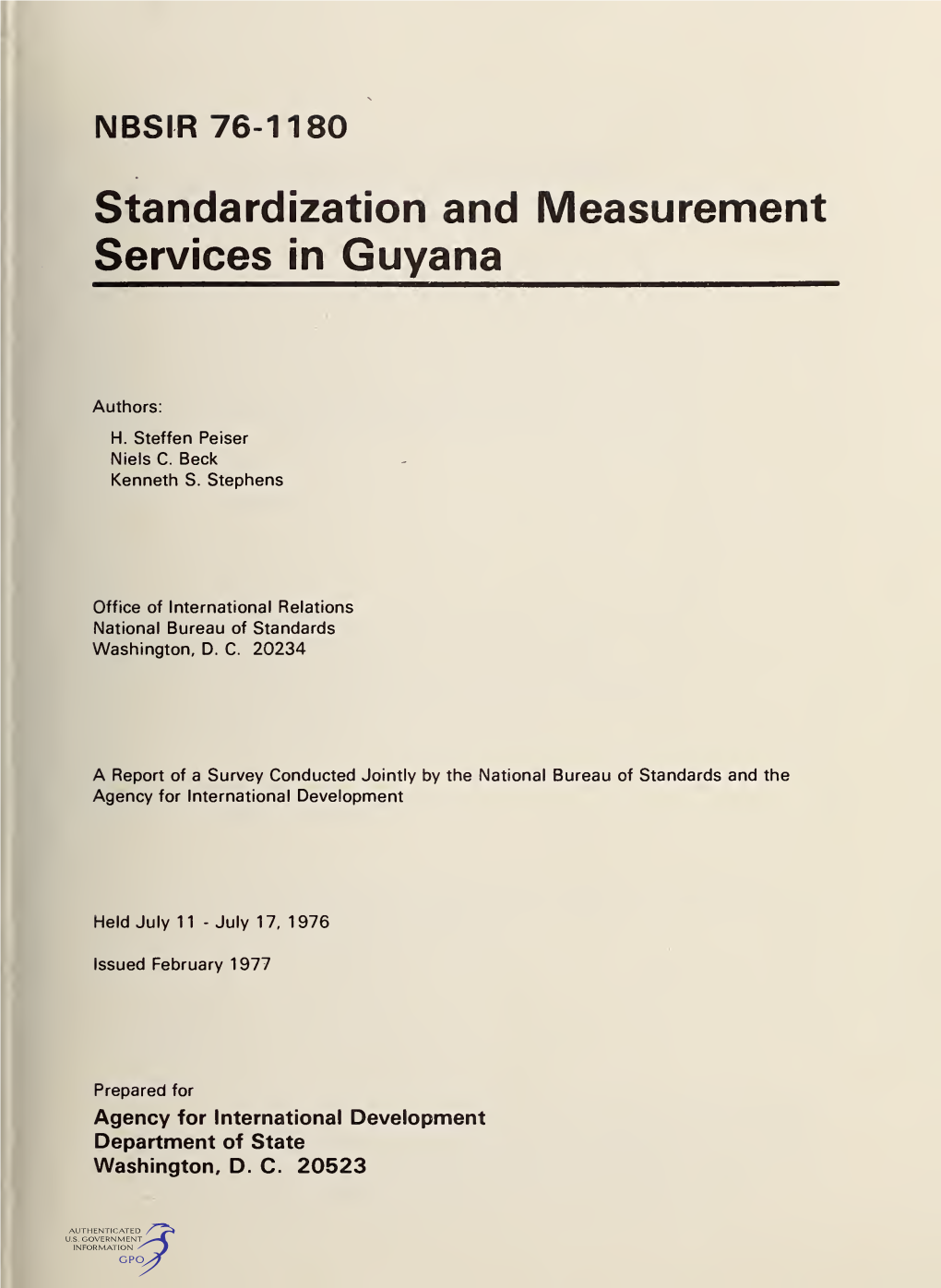 Standardization and Measurement Services in Guyana