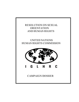 Resolution on Sexual Orientation and Human Rights