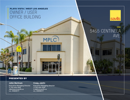 Owner / User Office Building 5455 Centinela Ave