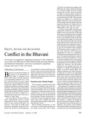 Conflict in the Bhavani Areas