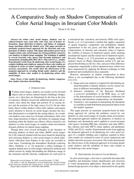 A Comparative Study on Shadow Compensation of Color Aerial Images in Invariant Color Models Victor J