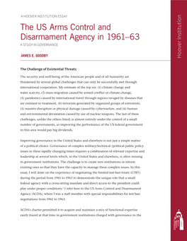 The US Arms Control and Disarmament Agency in 1961–63 3