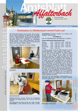 Teststation in Affalterbach Nimmt Fahrt Auf