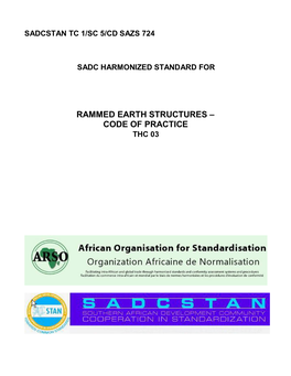 Rammed Earth Structures – Code of Practice Thc 03