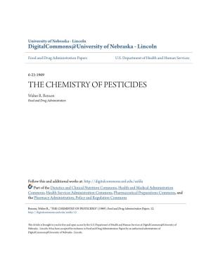 THE CHEMISTRY of PESTICIDES Walter R