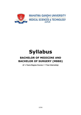 MBBS Syllabus