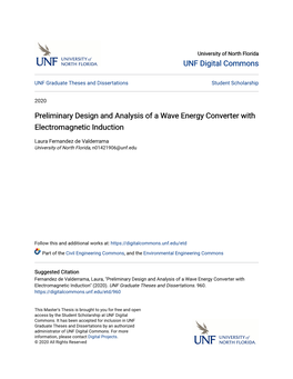 Preliminary Design and Analysis of a Wave Energy Converter with Electromagnetic Induction