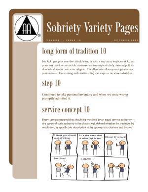 Sobriety Variety Pages