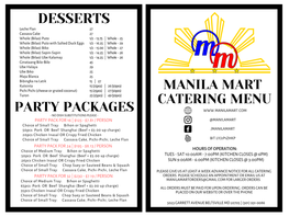 Copy of Manila Mart Catering Menu