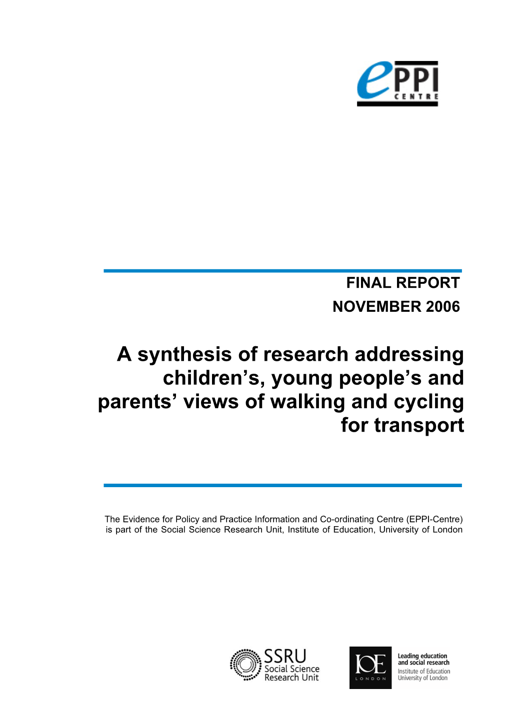 A Synthesis of Research Addressing Children's, Young People's And