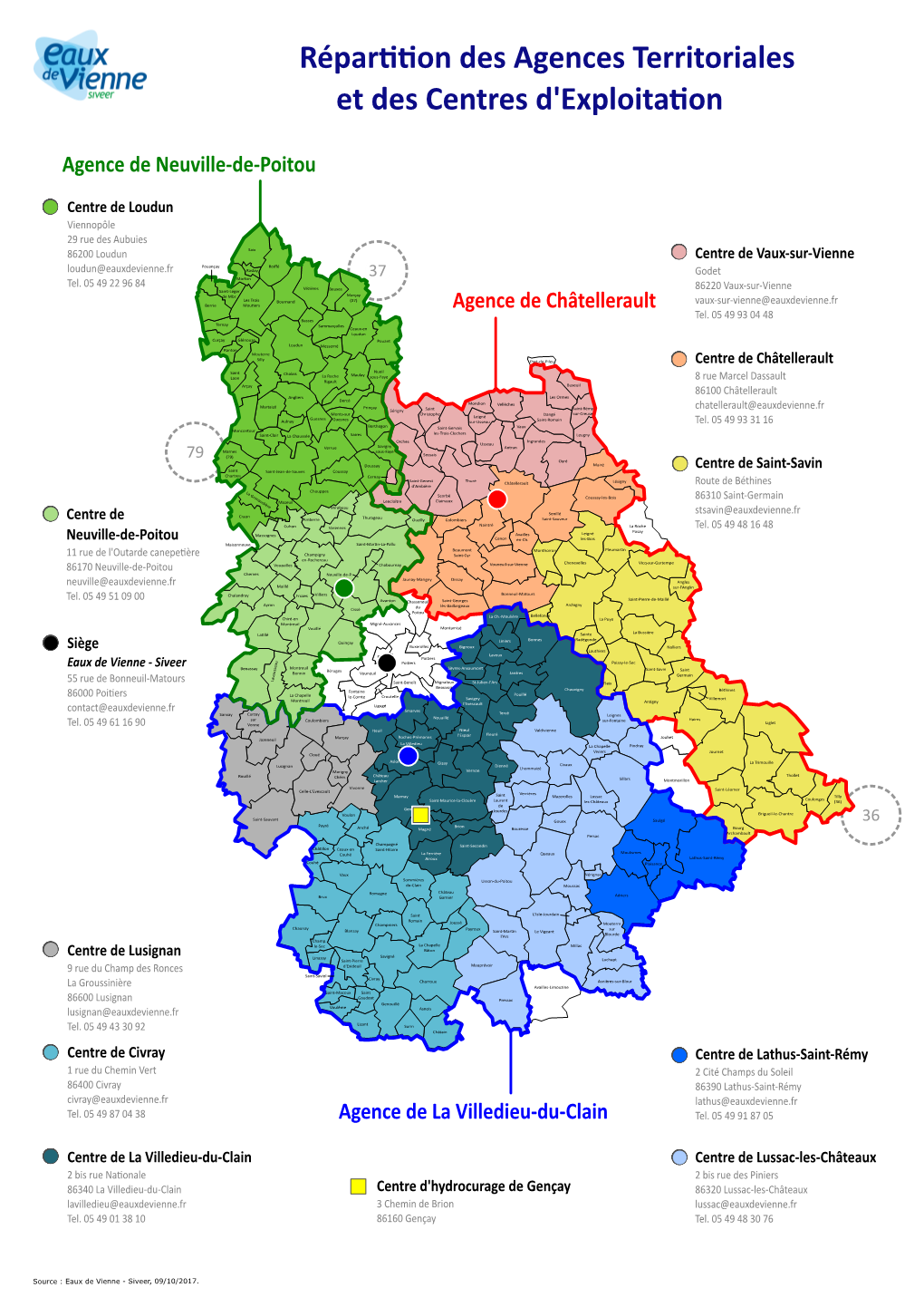 Répar on Des Agences Territoriales Et Des Centres D'exploita