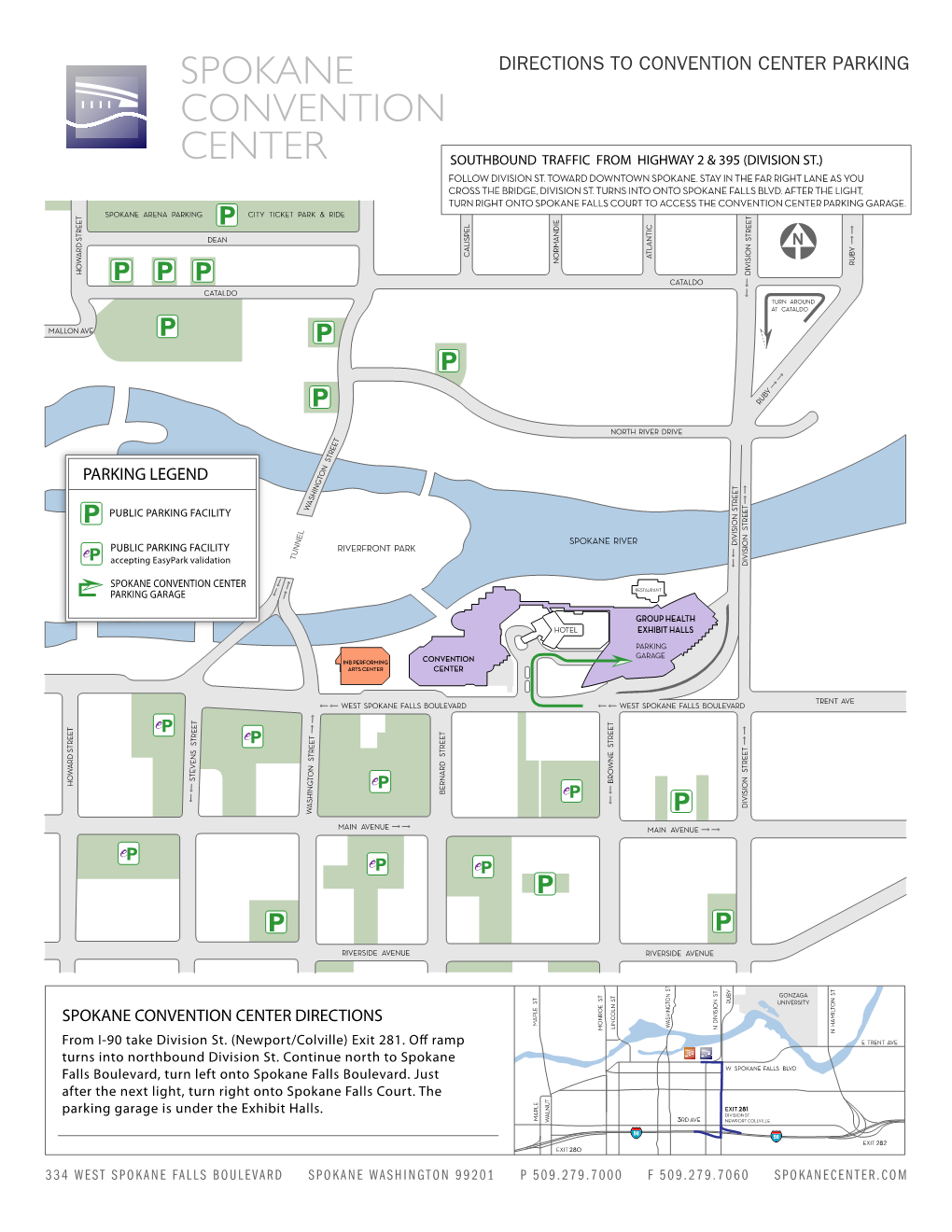 Directions to Convention Center Parking