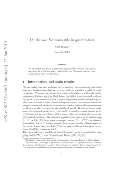 On the Von Neumann Rule in Quantization