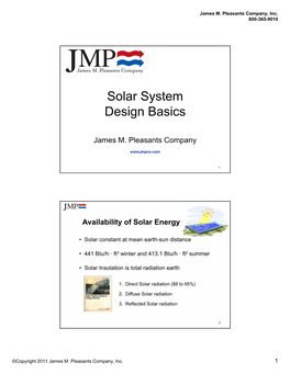 Solar System Design Basics