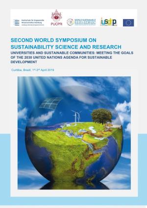 2Nd World Symposium on Sustainability Science and Research” Is Being Brought to Life