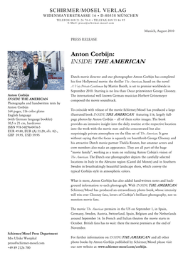 Anton Corbijn: INSIDE the AMERICAN