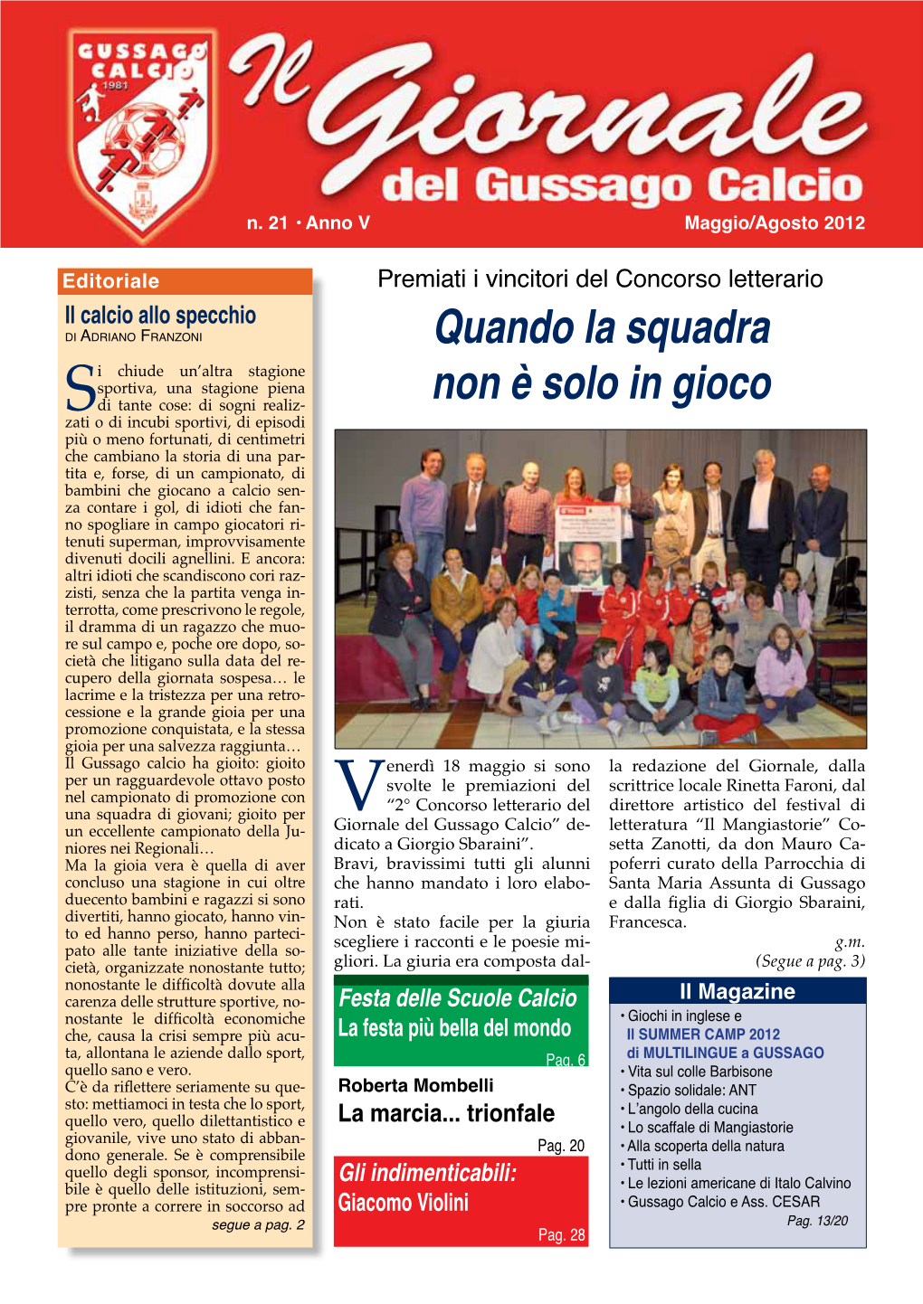 Giornale Gussago Calcio 21