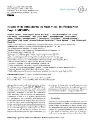 Results of the Third Marine Ice Sheet Model Intercomparison Project (MISMIP+)