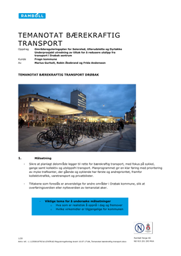 Temanotat Bærekraftig Transport