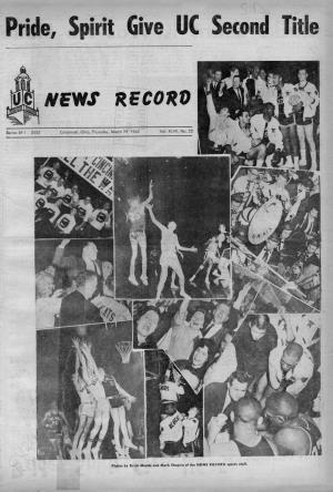 University of Cincinnati News Record. Thursday, March 29, 1962