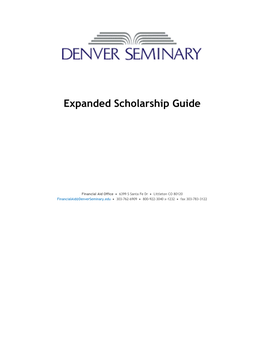 Expanded Scholarship Guide