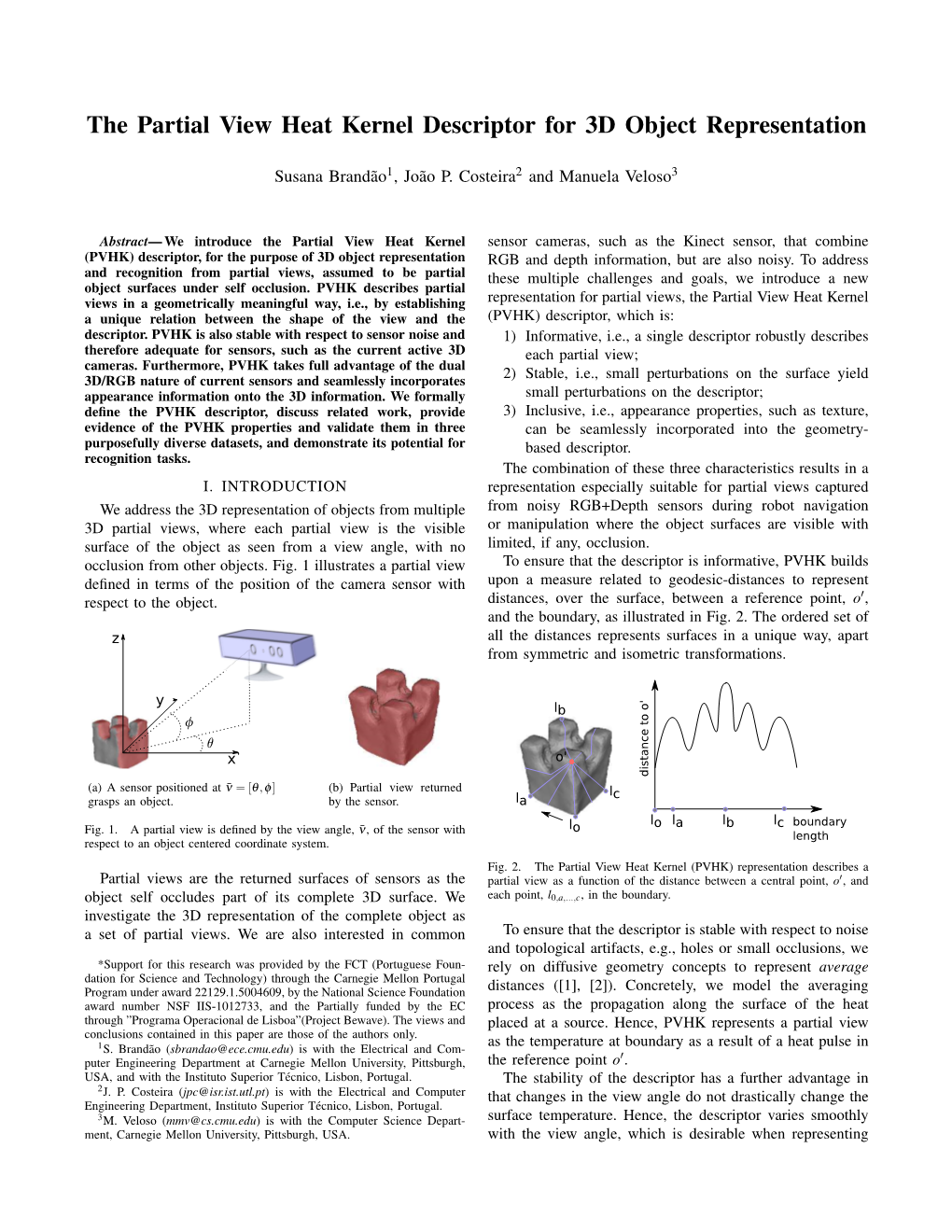 The Partial View Heat Kernel Descriptor for 3D Object Representation