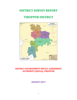 District Survey Report Tiruppur District