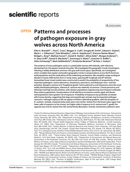 Patterns and Processes of Pathogen Exposure in Gray Wolves Across North America Ellen E