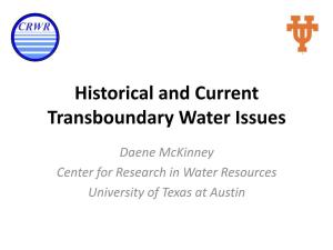 Mckinney Historical and Current Transboundary Water Issues LS