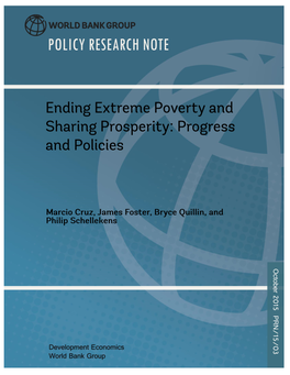 Ending Extreme Poverty and Sharing Prosperity: Progress and Policies