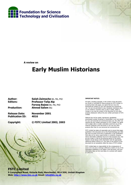 Early Muslim Historians