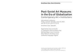 Post-Soviet Art Museums in the Era of Globalization