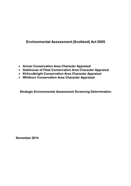 Environmental Assessment (Scotland) Act 2005