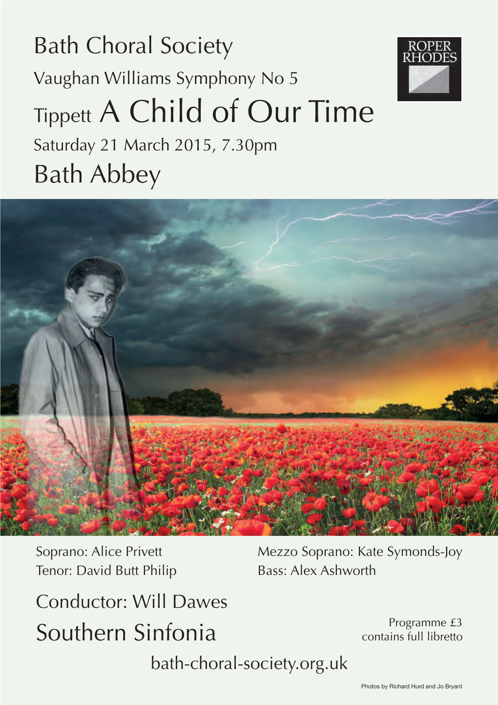 Tippett a Child of Our Time Saturday 21 March 2015, 7.30Pm Bath Abbey