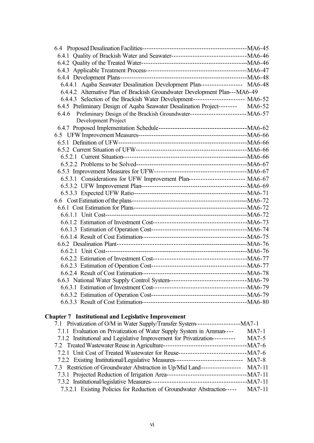 MA6-45 6.4.1 Quality of Brackish Water