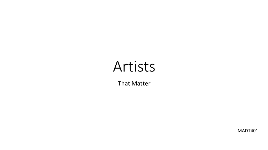 Artists That Matter