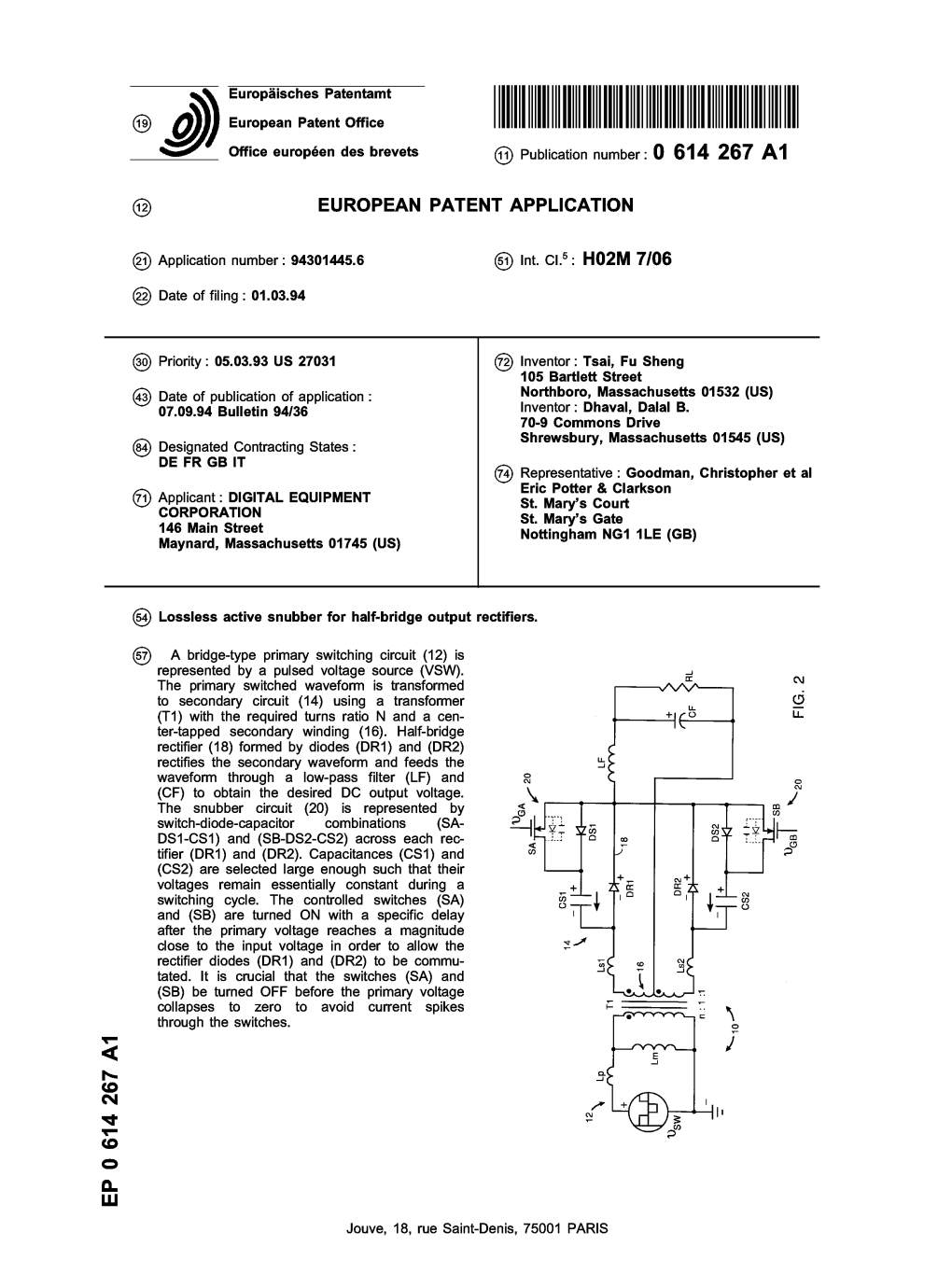 Lossless Active Snubber for Half-Bridge Output Rectifiers