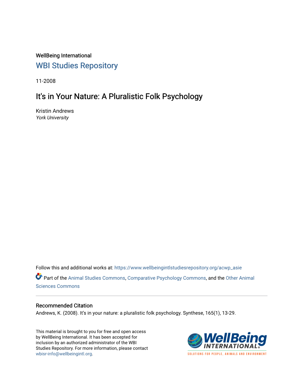 A Pluralistic Folk Psychology