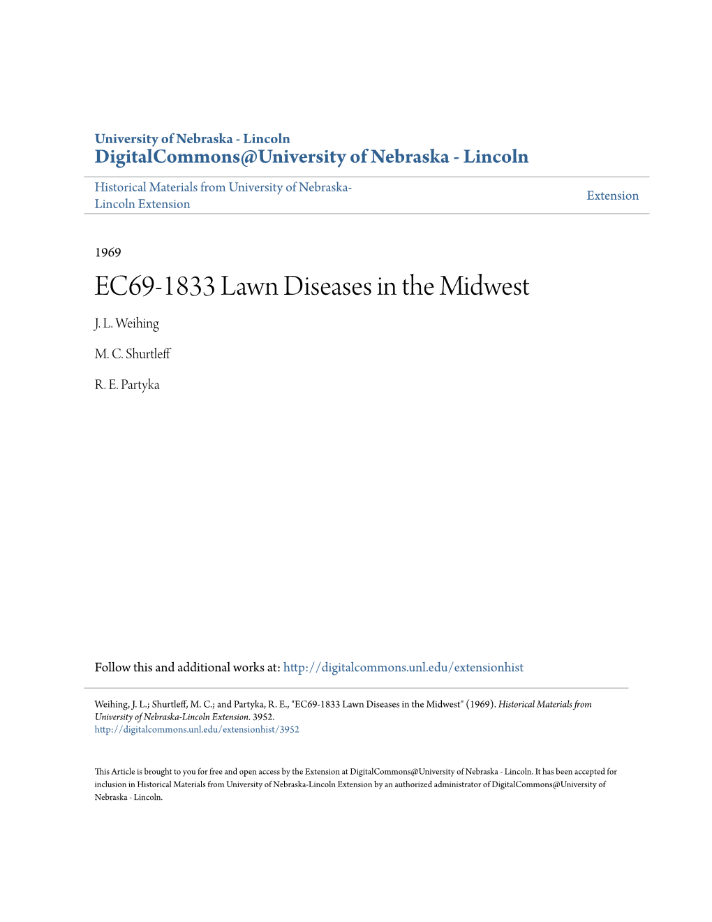 EC69-1833 Lawn Diseases in the Midwest J