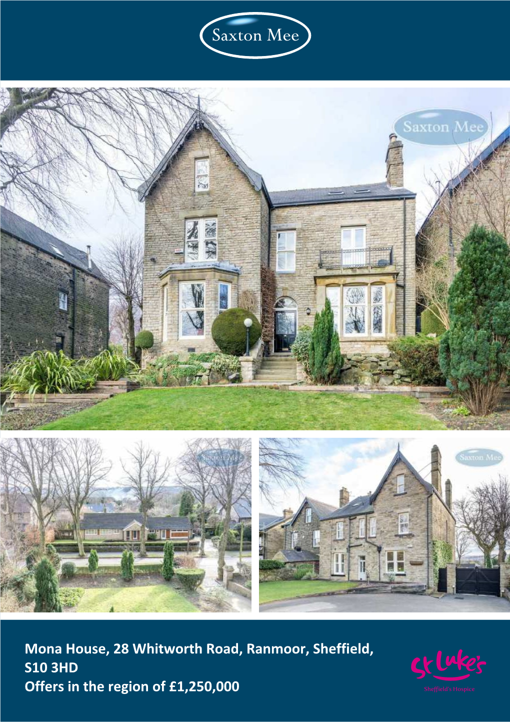 Mona House, 28 Whitworth Road, Ranmoor, Sheffield, S10 3HD Offers in the Region of £1,250,000