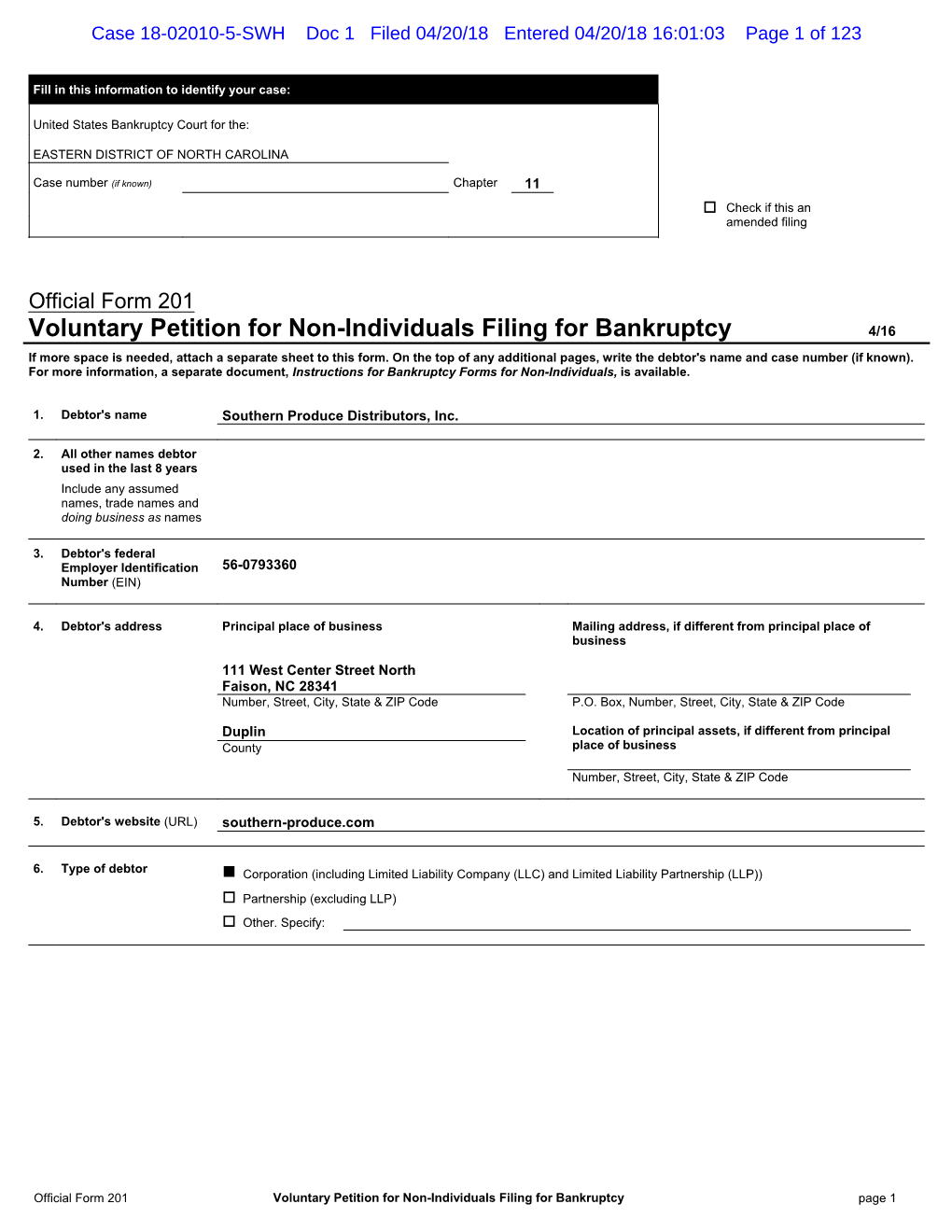 Bankruptcy Forms for Non-Individuals, Is Available